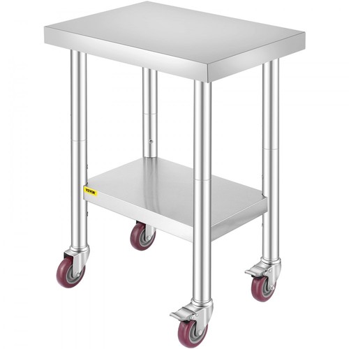 Stainless steel mobile table - stainless,
